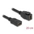 Delock Keystone Module Cable HDMI female to female 8K 60 Hz 20 cm black