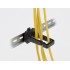 Delock Cable Bracket 70 x 24 mm with mounting plate for DIN rail mounting black