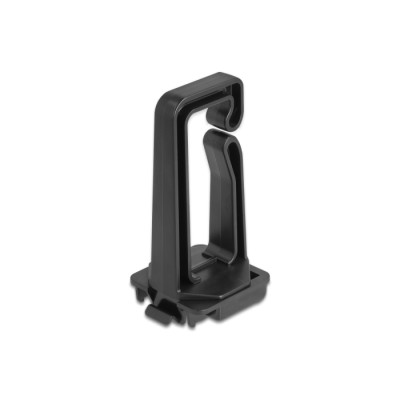 Delock Cable Bracket 70 x 24 mm with mounting plate for DIN rail mounting black 2