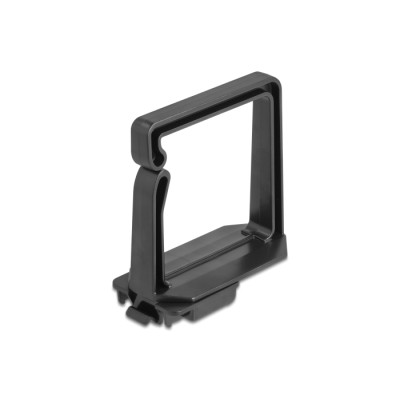 Delock Cable Bracket 70 x 70 mm with mounting plate for DIN rail mounting black 2