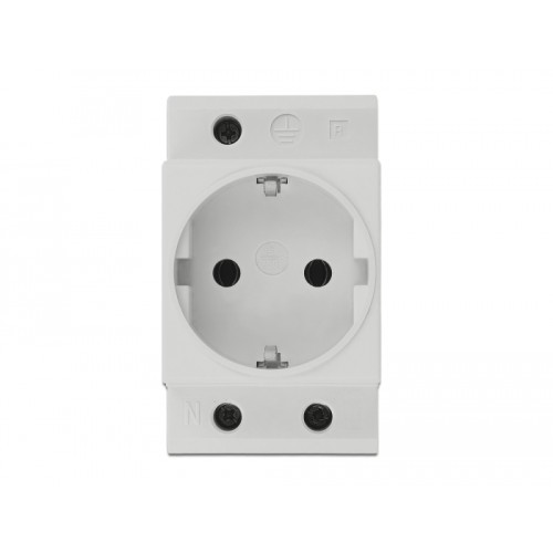 Delock Power Socket with a Side Grounding Contact for DIN Rail 5 pieces