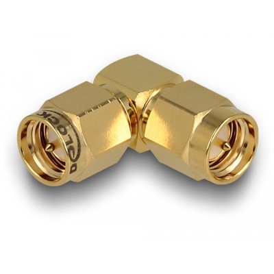 Delock Adapter SMA plug to SMA plug 90°
