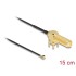 Delock Antenna Cable SMA 90° PCB jack bulkhead to I-PEX Inc., MHF® I plug 1.13 15 cm thread length 15 mm