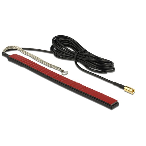 Delock DAB+ Antenna SMB plug 23 dBi active omnidirectional black adhesive outdoor