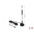 Delock DAB+ Antenna F plug 0 dBi omnidirectional with magnetic base fixed black