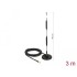 Delock LTE Antenna SMA plug 5 dBi 44.9 cm fixed omnidirectional with magnetic base and connection cable RG-58 3 m outdoor black