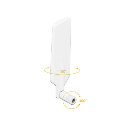 Delock LTE Antenna Dual Band WLAN ac/a/b/g/n SMA plug 1 - 4 dBi omnidirectional rotatable with tilt joint white 2