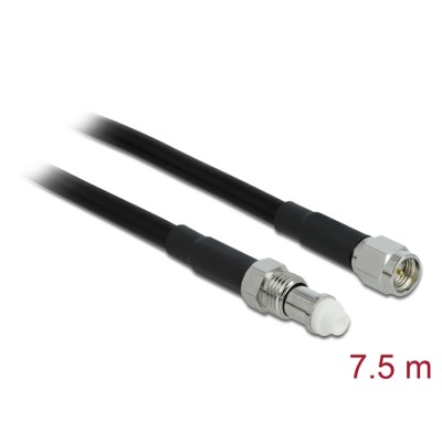 Delock Antenna Cable FME Jack  SMA Plug RG-58 7.5 m