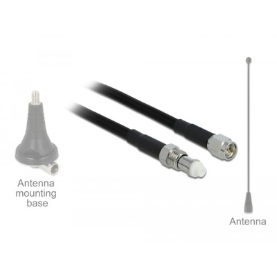 Delock Antenna Cable FME Jack  SMA Plug RG-58 7.5 m 2