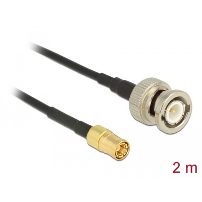 Delock Antenna Cable BNC Plug  SMB Plug RG-174 2 m