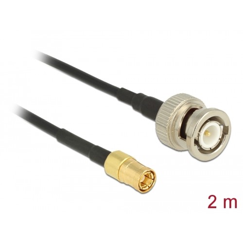 Delock Antenna Cable BNC Plug  SMB Plug RG-174 2 m