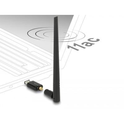 Delock USB 3.0 Dual Band WLAN ac/a/b/g/n Stick 867 + 300 Mbps with external antenna 2