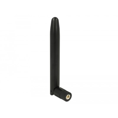 Delock LoRa Antenna 863 - 928 MHz SMA plug 0.5 dBi omnidirectional with tilt joint black