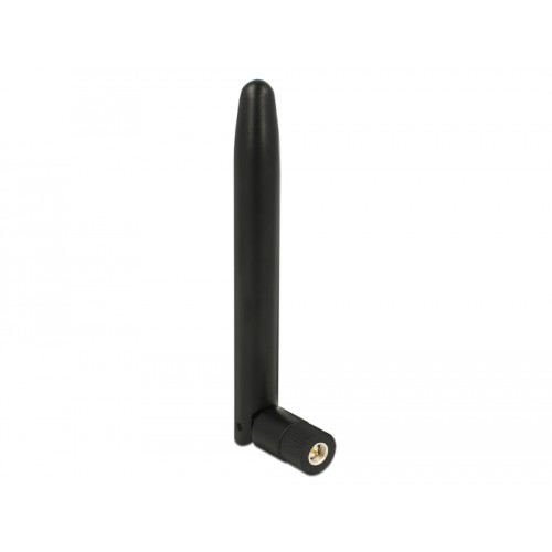 Delock LoRa Antenna 863 - 928 MHz SMA plug 0.5 dBi omnidirectional with tilt joint black