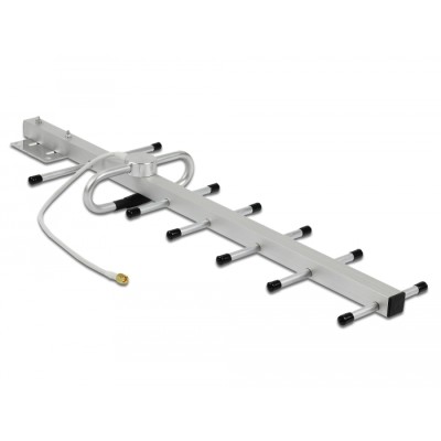 Delock LPWAN 806 - 896 MHz Yagi Antenna SMA plug 10 dBi fixed directional wall and pole mounting outdoor