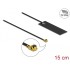 Delock WLAN 802.11 ac/ax/a/h/b/g/n Antenna I-PEX Inc., MHF® I plug 2 - 4 dBi 15 cm PCB internal self adhesive