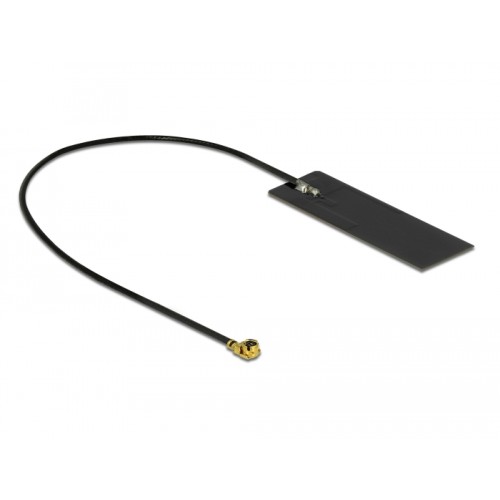 Delock WLAN 802.11 ac/ax/a/h/b/g/n Antenna I-PEX Inc., MHF® I plug 2 - 4 dBi 15 cm PCB internal self adhesive