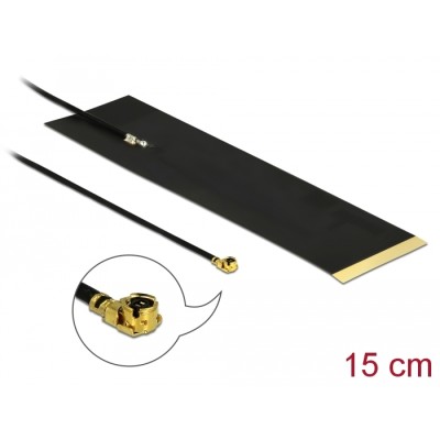 Delock LTE Antenna MHF® I plug 1.9 - 3.9 dBi 1.13 15 cm FPC internal self adhesive