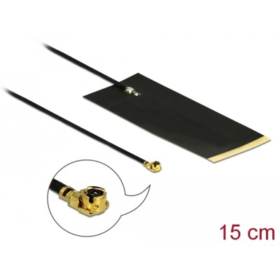 Delock LPWAN Antenna I-PEX Inc., MHF® I plug -2.63 dBi 1.13 15 cm FPC internal self-adhesive