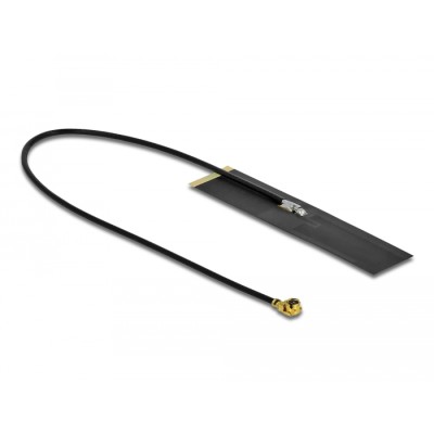 Delock Dualband WLAN ac/ax/a/b/g/n Antenna I-PEX Inc., MHF® I plug 1.7 - 4.7 dBi PIFA FPC omnidirectional 2