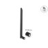 Delock WLAN 802.11 ac/ax/a Antenna RP-SMA plug 5 dBi 20 cm omnidirectional with tilt joint and flexible material black