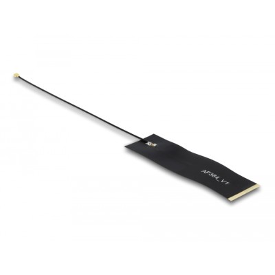 Delock LoRa Antenna 863 - 928 MHz MHF® 4 plug 1.68 dBi 15 cm 1.13 FPC black self adhesive 2