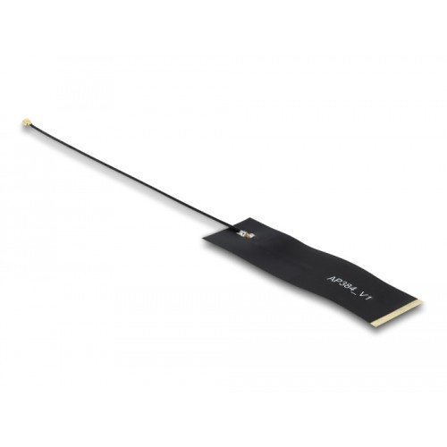 Delock LoRa Antenna 863 - 928 MHz MHF® 4 plug 1.68 dBi 15 cm 1.13 FPC black self adhesive