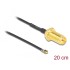 Delock Antenna Cable RP-SMA jack bulkhead to MHF® 4L LK plug 1.37 20 cm thread length 10 mm