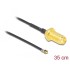Delock Antenna Cable SMA jack bulkhead to I-PEX Inc., MHF® 4L LK plug 1.37 35 cm thread length 10 mm