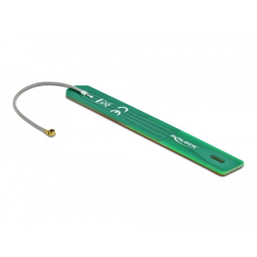 Delock LPWAN Antenna 880 - 960 MHz I-PEX Inc., MHF® I plug 2 dBi 1.13 7.5 cm PCB internal self-adhesive