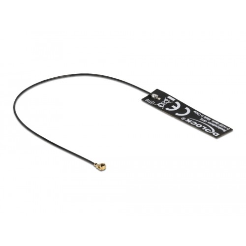 Delock GNSS BEIDOU GALILEO GLONASS GPS L1 L2 L5 Antenna I-PEX Inc., MHF® I compatible plug 0 - 2 dBi omnidirectional FPC