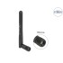 Delock 5G 3.3 - 5.0 GHz Antenna SMA plug -1.0 - 4.5 dBi 10.9 cm omnidirectional with tilt joint and flexible material black