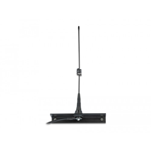 Delock LPWAN 868 MHz Antenna SMA plug 4.5 dBi fixed omnidirectional with connection cable RG-58 C/U 2.5 m outdoor black