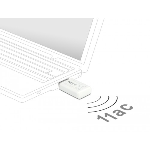 Delock USB 3.0 Dual Band WLAN ac/a/b/g/n Micro Stick 867 + 300 Mbps