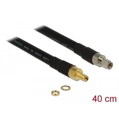 Delock Antenna Cable SMA plug  SMA jack CFD400 LLC400 0.4 m low loss
