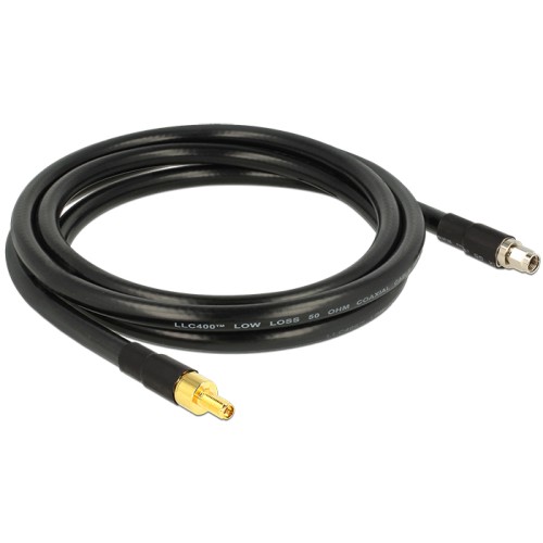 Delock Antenna Cable RP-SMA Plug  RP-SMA Jack CFD400 LLC400 2 m low loss
