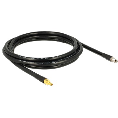 Delock Antenna Cable RP-SMA Plug  RP-SMA Jack CFD400 LLC400 3 m low loss 2