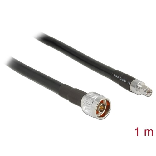 Delock Antenna Cable N plug  RP-SMA plug CFD400 LLC400 1 m low loss