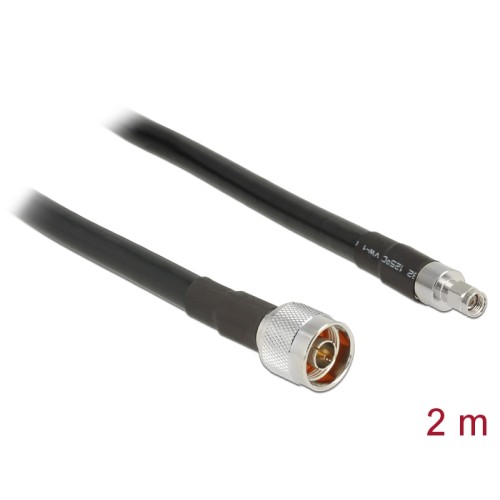 Delock Antenna Cable N plug  RP-SMA plug CFD400 LLC400 2 m low loss