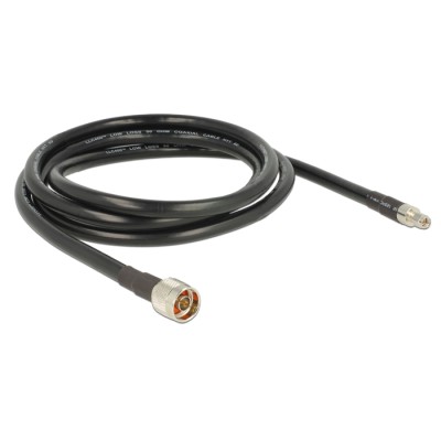 Delock Antenna Cable N plug > RP-SMA plug CFD400 LLC400 2 m low loss 2
