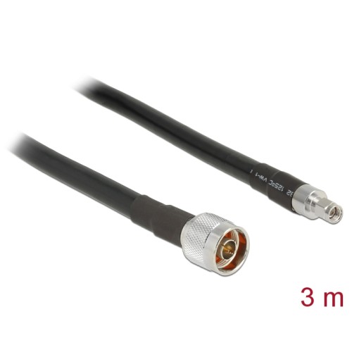 Delock Antenna Cable N plug  RP-SMA plug CFD400 LLC400 3 m low loss
