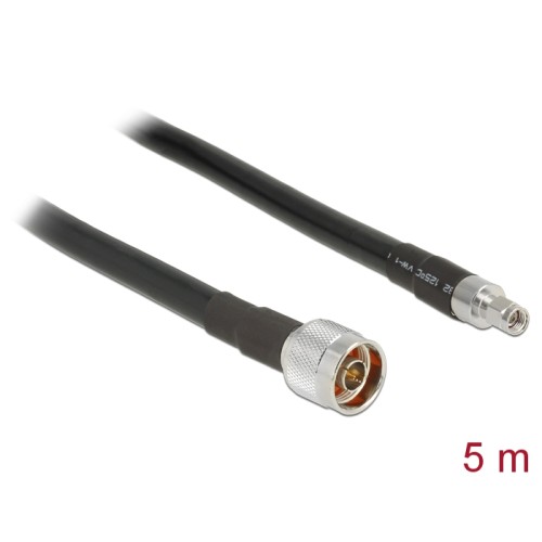 Delock Antenna Cable N plug  RP-SMA plug CFD400 LLC400 5 m low loss