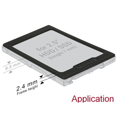 Delock 2.5″ HDD / SSD Extension Frame 2