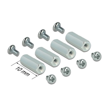 Delock Mounting Kit M2.5 Spacer hexagon inside/inside 10 mm for Raspberry Pi