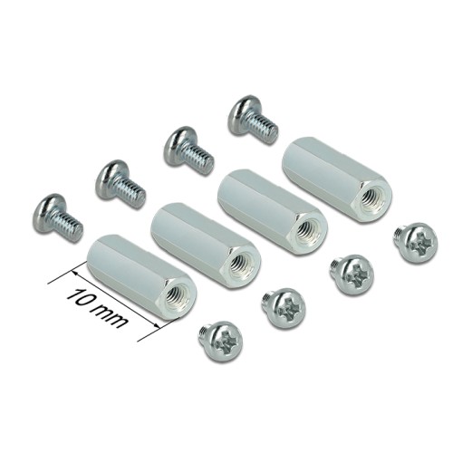 Delock Mounting Kit M2.5 Spacer hexagon inside/inside 10 mm for Raspberry Pi