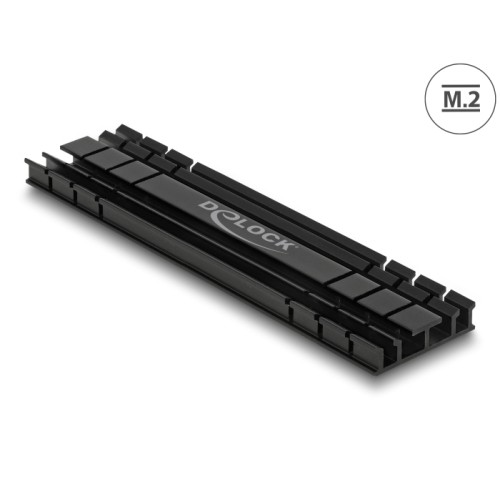 Delock Heat Sink flat 100 mm for M.2 module black