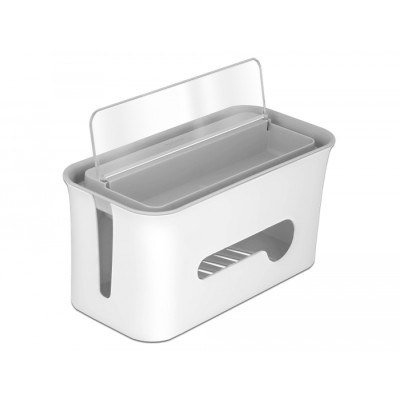 Delock Cable Management box with storage case white / grey