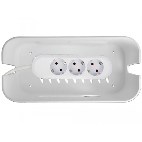 Delock Cable Management box with storage case white / grey