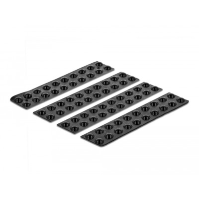 Delock Rubber feet round self-adhesive 6 x 2 mm 80 pieces black 2
