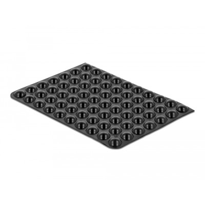 Delock Rubber feet round self-adhesive 8 x 3 mm 70 pieces black 2